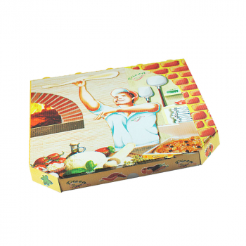 Pizzakarton aus Mikrowellpappe 32 x 32 x 3 cm (100 Stück)